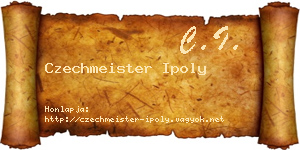 Czechmeister Ipoly névjegykártya